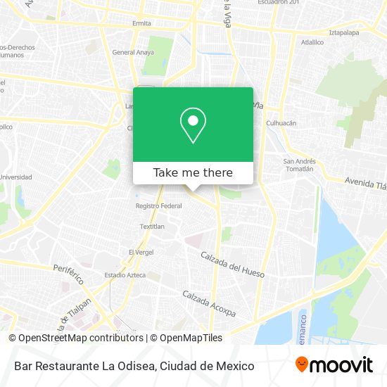 Mapa de Bar Restaurante La Odisea