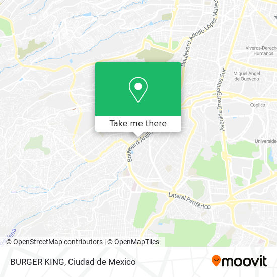 Mapa de BURGER KING