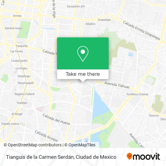 Mapa de Tianguis de la Carmen Serdán