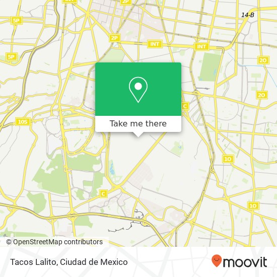 Mapa de Tacos Lalito, Avenida Papalotl Pedregal de Santo Domingo 04369 Coyoacán, Distrito Federal