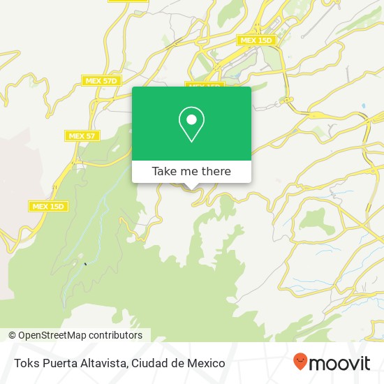 Toks Puerta Altavista, Calzada Desierto de los Leones Pueblo Santa Rosa Xochiac 01830 Álvaro Obregón, Ciudad de México map