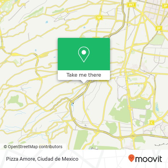 Pizza Amore, Avenida San Jerónimo Unidad Independencia Imss 10100 La Magdalena Contreras, Distrito Federal map