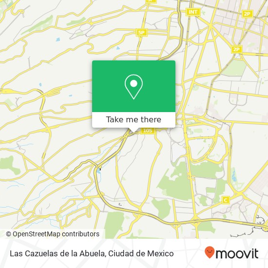 Las Cazuelas de la Abuela, Avenida San Jerónimo 630 Jardines del Pedregal 01900 Álvaro Obregón, Distrito Federal map