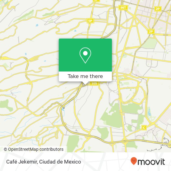 Café Jekemir, Avenida San Jerónimo 630 Jardines del Pedregal 01900 Álvaro Obregón, Distrito Federal map