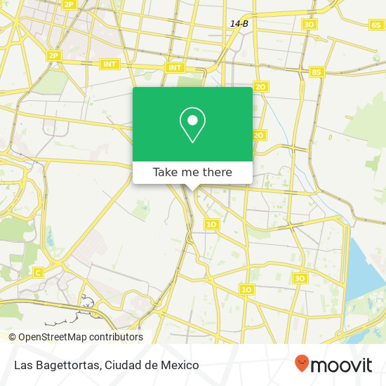 Mapa de Las Bagettortas, Avenida Xotepingo Emiliano Zapata 04815 Coyoacán, Distrito Federal