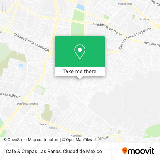 Cafe & Crepas Las Ranas map