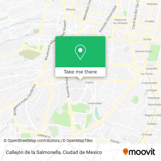 Mapa de Callejón de la Salmonella