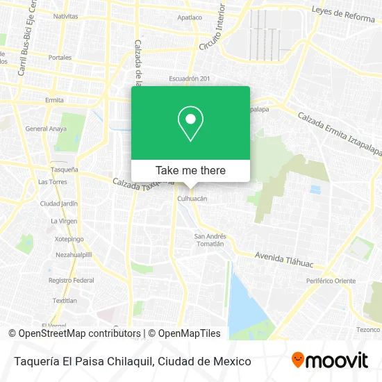 Taquería El Paisa Chilaquil map