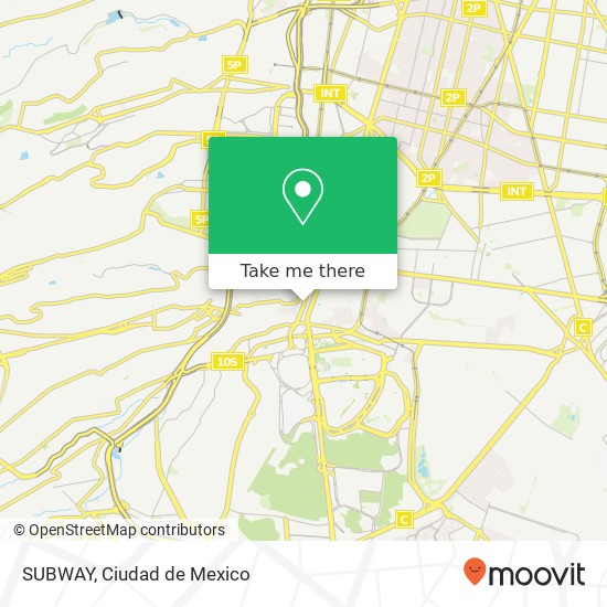 Mapa de SUBWAY, Avenida Revolución 1837 Pueblo Loreto 01090 Álvaro Obregón, Distrito Federal