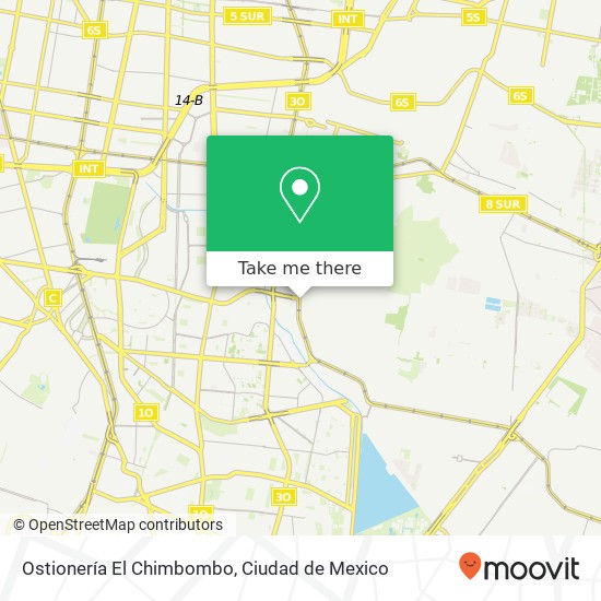 Mapa de Ostionería El Chimbombo, Avenida Tláhuac Pueblo Culhuacán 09800 Iztapalapa, Distrito Federal