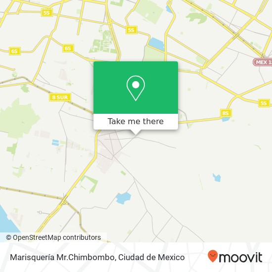 Mapa de Marisquería Mr.Chimbombo, Calzada del Vergel La Hera 09720 Iztapalapa, Ciudad de México