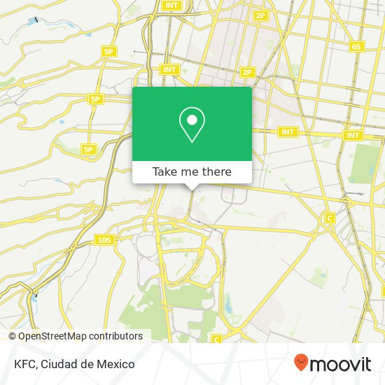 KFC, Avenida Universidad Barrio Oxtopulco 04318 Coyoacán, Distrito Federal map