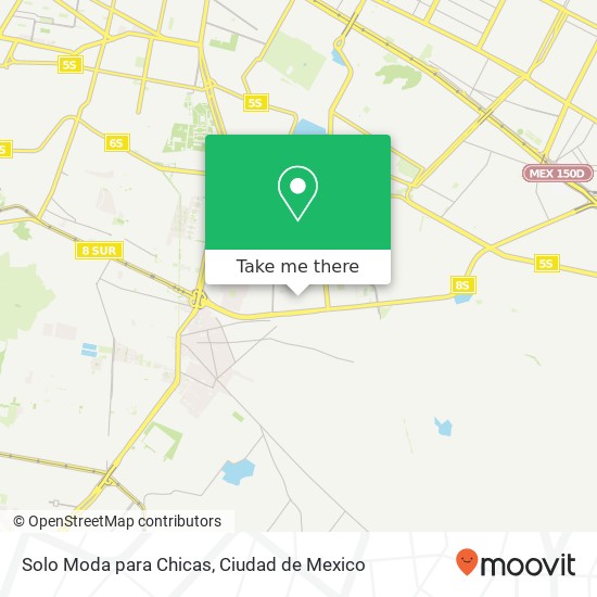 Solo Moda para Chicas, Calle 61 35 Unidad Hab Santa Cruz Meyehualco 09290 Iztapalapa, Distrito Federal map