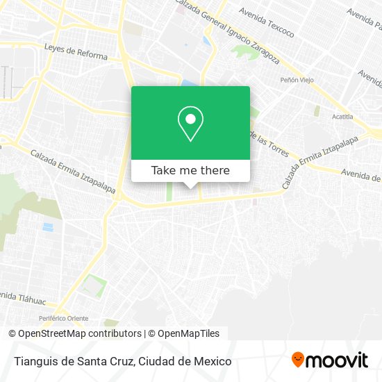 Tianguis de Santa Cruz map