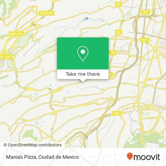 Mania's Pizza, Bahía 136 Ampl Las Águilas 01759 Álvaro Obregón, Ciudad de México map