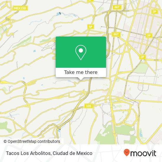 Mapa de Tacos Los Arbolitos, Calzada Desierto de los Leones Atlamaya 01760 Álvaro Obregón, Distrito Federal