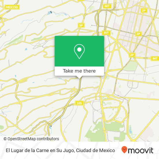 Mapa de El Lugar de la Carne en Su Jugo, 1RA Cerrada San Angel Inn Lomas de San Ángel Inn 01790 Álvaro Obregón, Ciudad de México