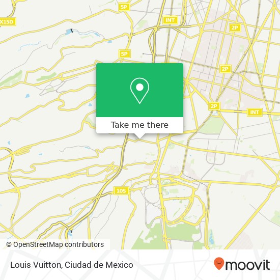 Mapa de Louis Vuitton, Avenida Altavista San Ángel Inn 01060 Álvaro Obregón, Ciudad de México