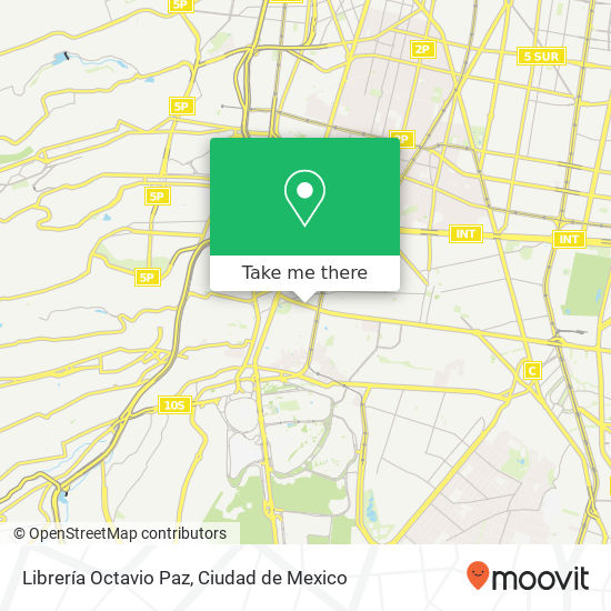 Mapa de Librería Octavio Paz