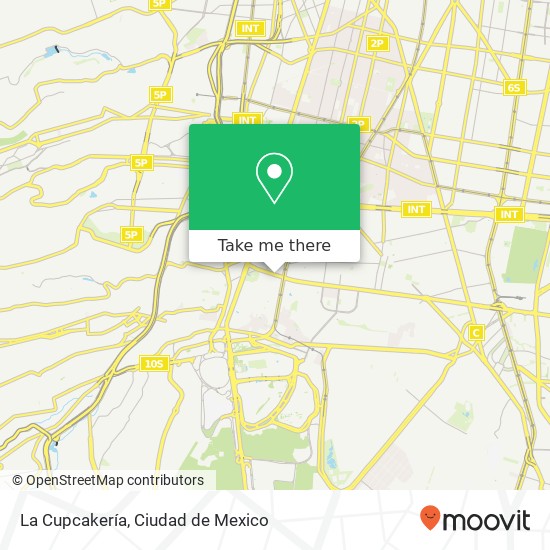 Mapa de La Cupcakería, Avenida Miguel Ángel de Quevedo Agrícola 01050 Álvaro Obregón, Ciudad de México