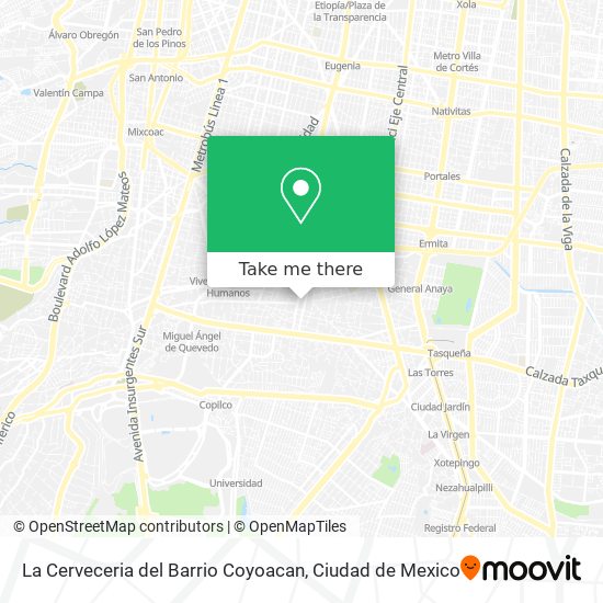 La Cerveceria del Barrio Coyoacan map