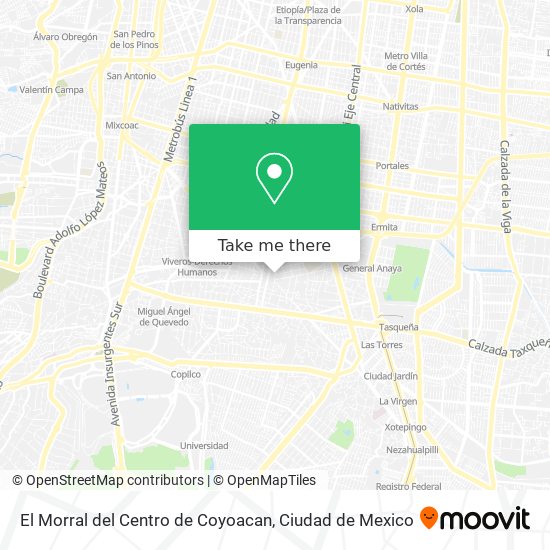 El Morral del Centro de Coyoacan map