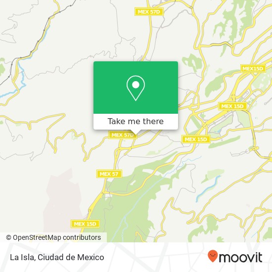 La Isla, Avenida Veracruz Cuajimalpa 05000 Cuajimalpa de Morelos, Distrito Federal map