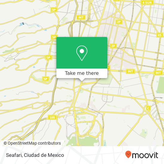 Mapa de Seafari, Avenida Insurgentes Sur Florida 01030 Álvaro Obregón, Ciudad de México