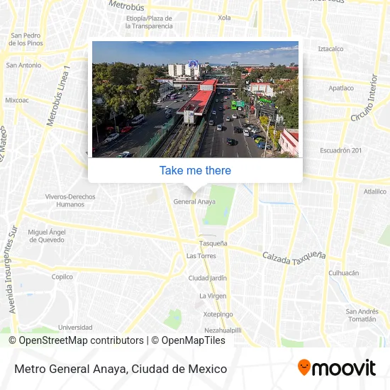 Metro General Anaya map