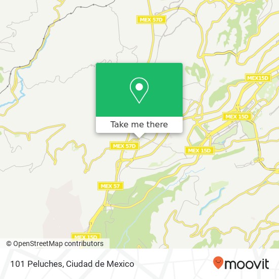 Mapa de 101 Peluches, Calle Ocampo 22 Cuajimalpa 05000 Cuajimalpa de Morelos, Ciudad de México