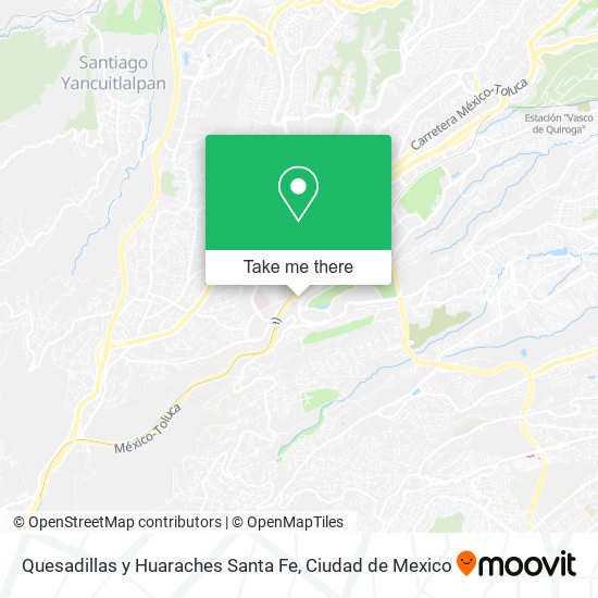 Mapa de Quesadillas y Huaraches Santa Fe