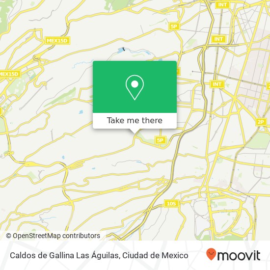 Mapa de Caldos de Gallina Las Águilas, 3RA Cerrada Águilas Las Águilas 1ra Sección 01750 Álvaro Obregón, Distrito Federal