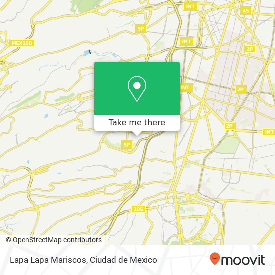 Lapa Lapa Mariscos, Calle Médanos Pilares Águilas 01710 Álvaro Obregón, Distrito Federal map