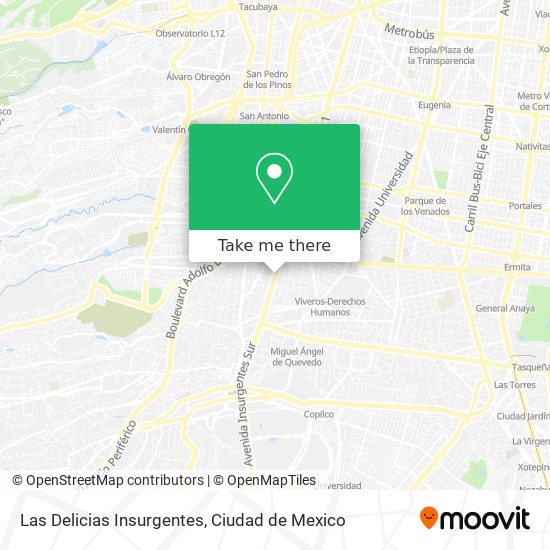 Mapa de Las Delicias Insurgentes