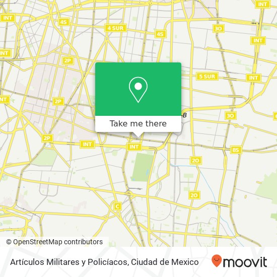 Mapa de Artículos Militares y Policíacos, Calzada Ermita Iztapalapa Miravalle 03580 Benito Juárez, Ciudad de México