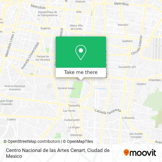 Centro Nacional de las Artes Cenart map