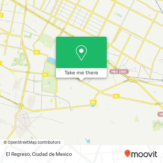 Mapa de El Regreso, Avenida de las Torres Unidad Hab Urb Ej Sta Ma Aztahuacán 09500 Iztapalapa, Distrito Federal