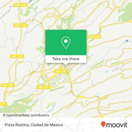 Mapa de Pizza Rústica, Calle Guillermo González Camarena Santa Fe Centro 01376 Álvaro Obregón, Ciudad de México