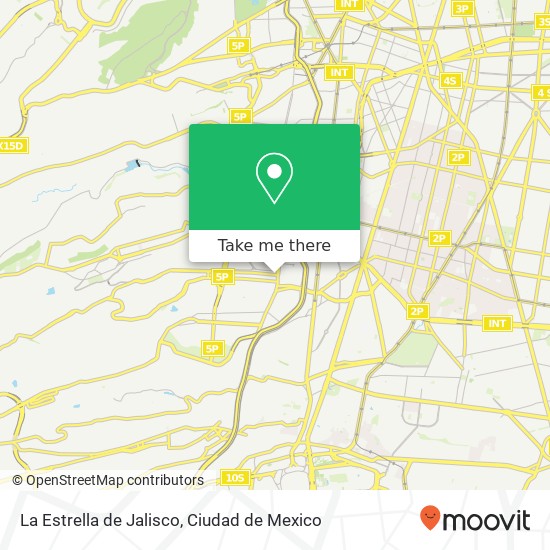 La Estrella de Jalisco, Avenida Centenario Fracc Merced Gómez 01600 Álvaro Obregón, Distrito Federal map