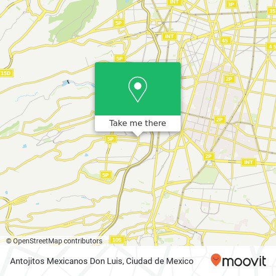 Antojitos Mexicanos Don Luis, Avenida Centenario Lomas de Plateros 01480 Álvaro Obregón, Distrito Federal map