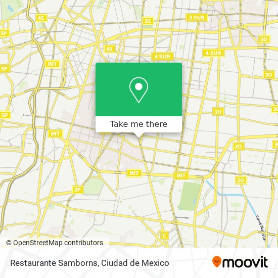 Mapa de Restaurante Samborns