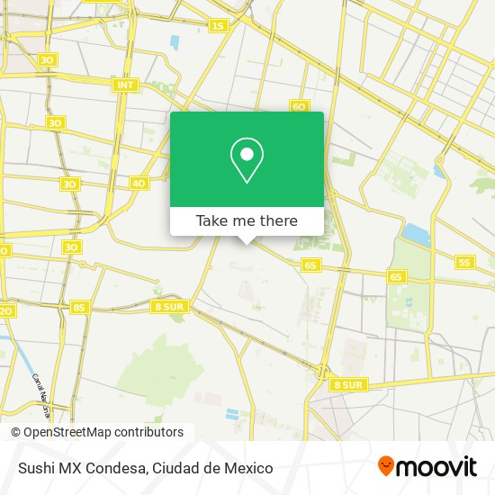 Sushi MX Condesa map