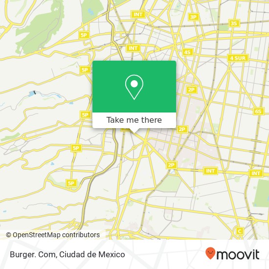 Mapa de Burger. Com, Avenida Río Mixcoac San José Insurgentes 03900 Benito Juárez, Distrito Federal