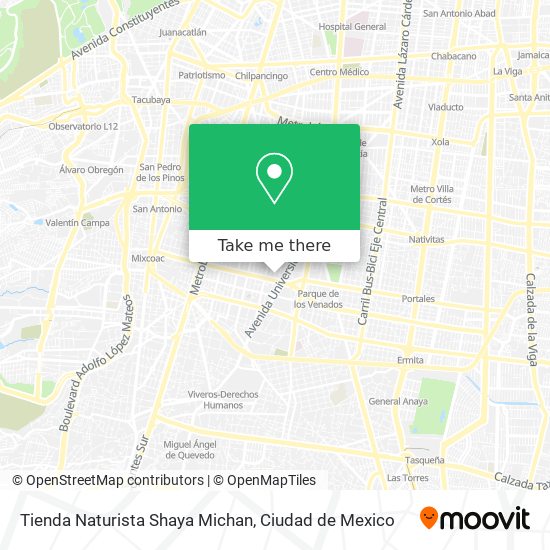 Mapa de Tienda Naturista Shaya Michan
