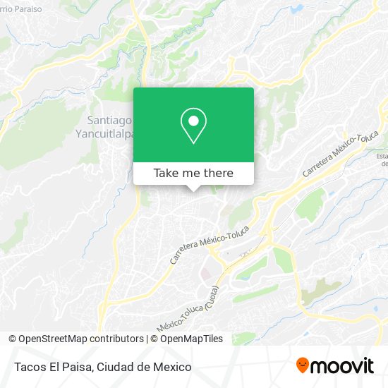 Mapa de Tacos El Paisa