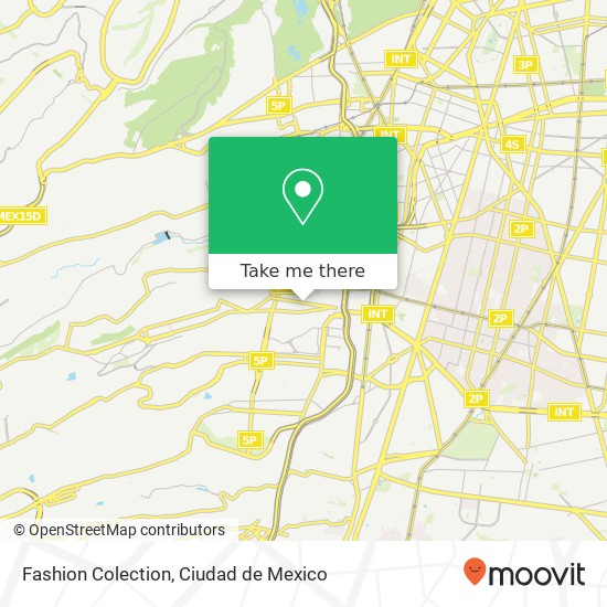 Mapa de Fashion Colection, Rosa de Castilla Molino de Rosas 01470 Álvaro Obregón, Distrito Federal