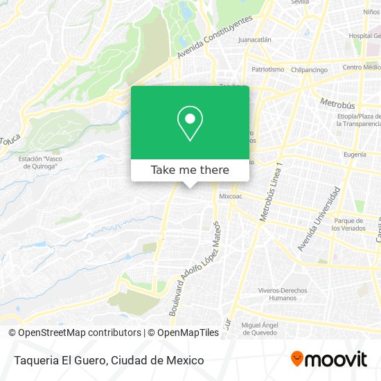 Mapa de Taqueria El Guero