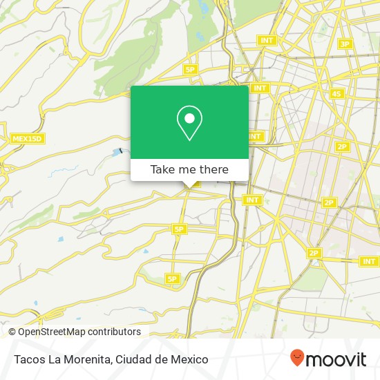 Tacos La Morenita, Avenida Central Alfalfar 01470 Álvaro Obregón, Distrito Federal map