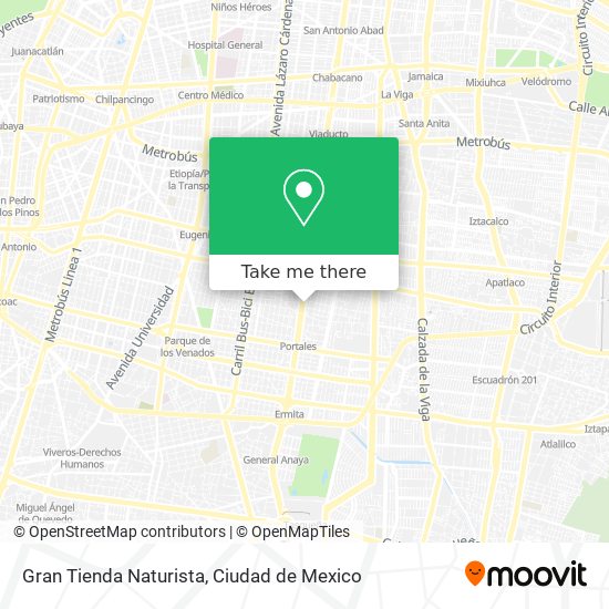 Mapa de Gran Tienda Naturista