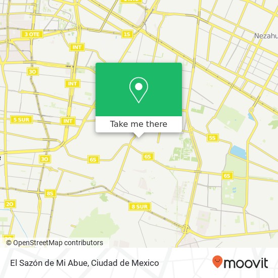 El Sazón de Mi Abue, Avenida Canal del Moral Leyes de Reforma 09310 Iztapalapa, Distrito Federal map